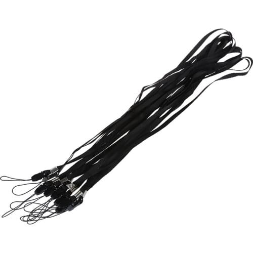 10x Black Lanyard Neck Strap for ID Pass Card Tags Phones Camera MP3 Holder