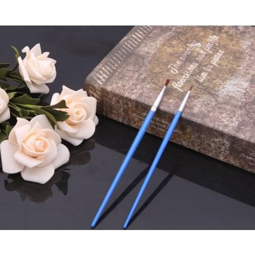 2pcs/set Nylon Hair Artist Paint Brush Acrylic Watercolor Oil Painting Drawing Brush