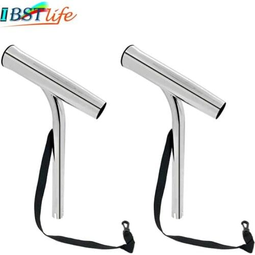 2PCS Highly Mirror Polished holder SS316 Outrigger Fishing Rod pole bracket support for Marine Boat Yacht tackle