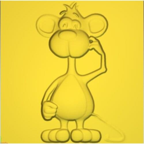 3d model relief for cnc in STL file monkey_1