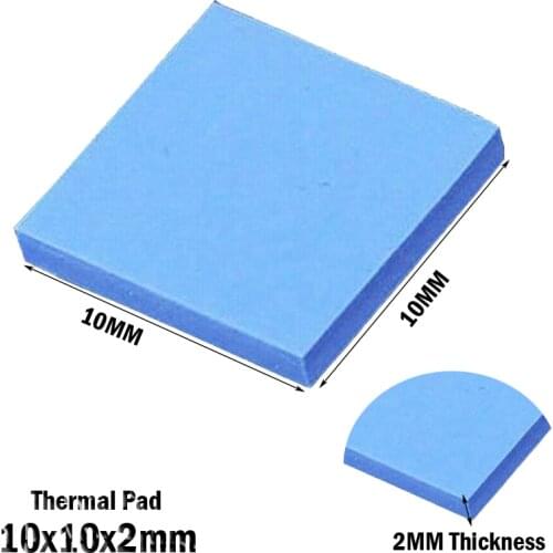 500pcs/lot 10X10x2MM 10MM CPU Thermal Pad SMD DIP IC Chip Heatsink