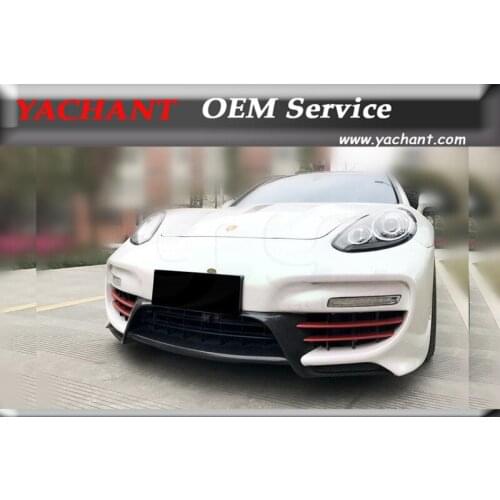 Car-Styling Portion Carbon Fiber Glass FRP Front Bar Bumper Fit For 2014-2016 Panamera 970.2 CT Style Front Bumper