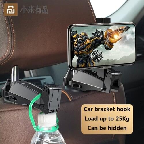 Youpin Car Phone Holder Back Seat Hook For IPhone Xiaomi Huawei 4.0-6.5 Inch Universal Car Mount Holder Fastener Headrest Hooks