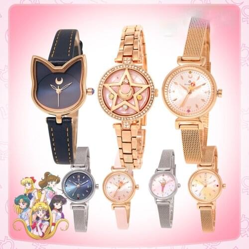 Japanese Anime Sailor OST Limited Quartz Crystal Stars Wrist Watch For Women Ladies Wristwatch Cosplay Jewelry Birthday Gift