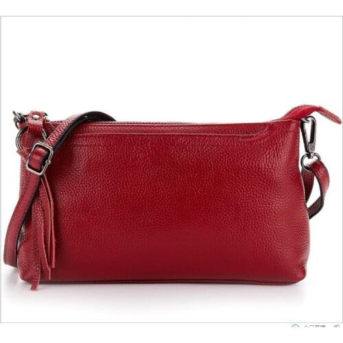Real cow leather clutch bag hight quality leather cross shoulder bag evening bag new fashion