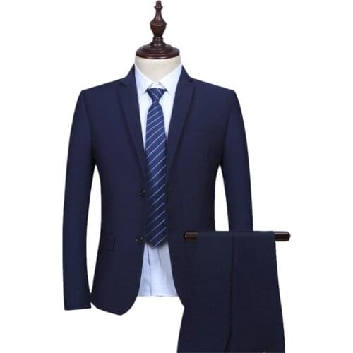 3 Pieces Set Business Men Suit Single Breasted Solid Slim Blazer Vest Pants Suit Single Breasted Formal Blazer Vest Pants Set