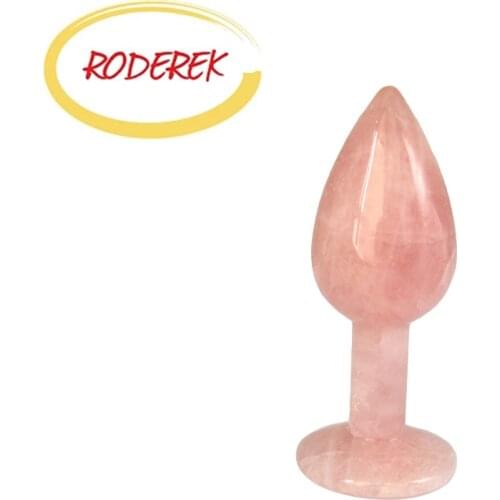 Healing Stone Rose Quartz Crystal Dildo Sex Toy for Women Masturbation