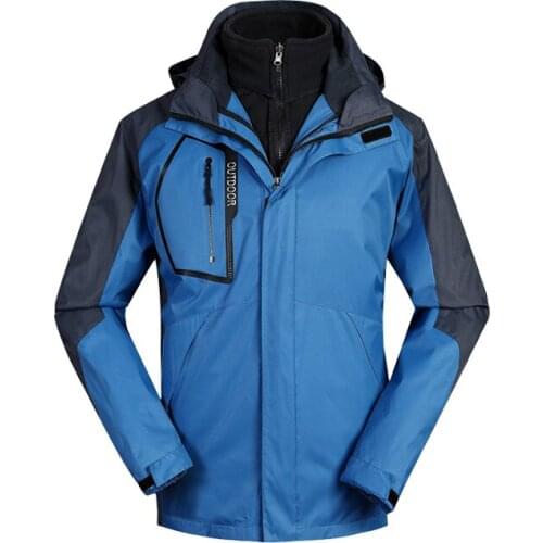 Jackets comfortable warm two-piece detachable fleece cold-proof men and women custom autumn and winter