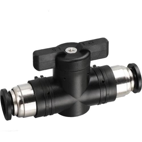 4mm 6mm 8mm 10mm 12mm Pneumatic Air Flow Control Valve Push to Connect Fitting Union Manual Valve