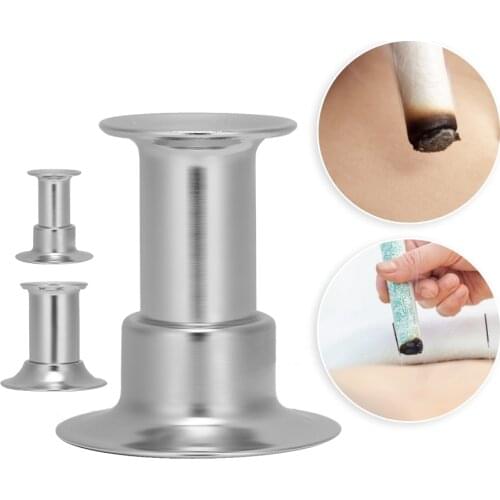 Stainless Steel Moxa Extinguisher Roller Roll Holder Stick Washable Anti-rust Moxibustion Device Smokeless Acupuncture Artemisia