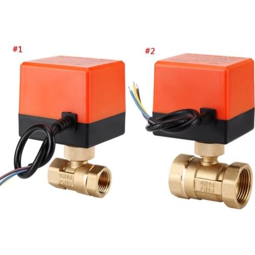DN15/DN20/DN25 Electric Motorized Thread Ball Valve Brass AC 220V 2 Way 3-Wire 1.6Mpa with Actuator For water, gas, oil