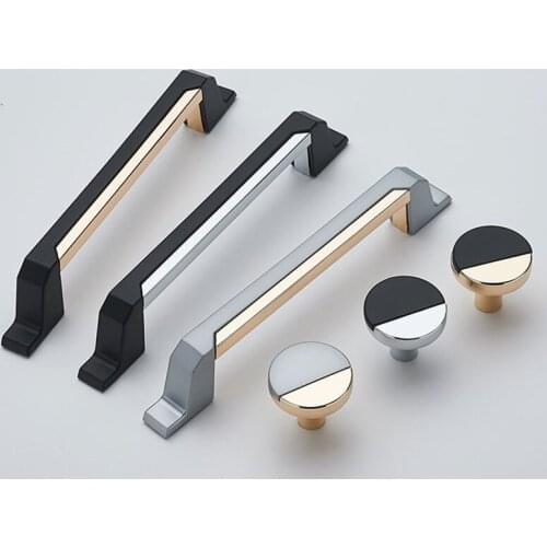 Light Luxury Zinc Alloy Furniture Handles Cupboard Door Knob Desk Drawer Knobs Wardrobe Door Handle Home Hardware Accessories