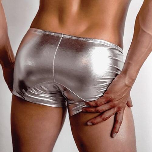 PU Faux Leather Jockstrap Tanga Briefs Mens Hot New Style Latex Gay Underwear Sexy Hombre Elastic Underpants Erotica Panties