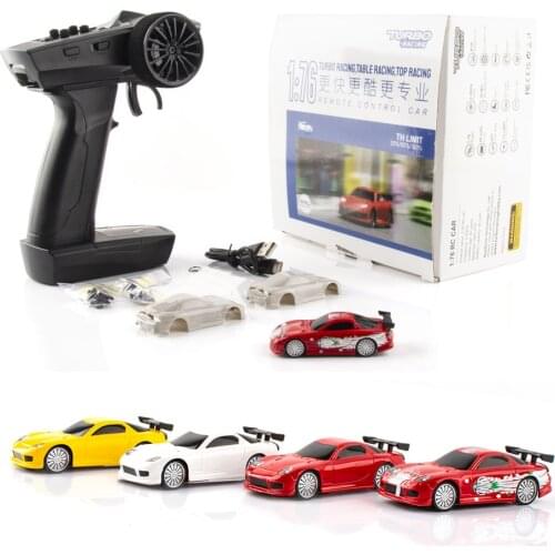 Turbo Racing 1:76 RTR Sports RC Car Emergency Flasher Limited and Classic Edition Mini Full Proportional Table Game Kit Toys