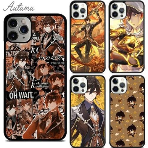 Zhongli Genshin Impact Phone Case for iPhone 11 12 Pro Max mini X XR XS SE 2020 5 6S 7 8 Plus Samsung Galaxy S9 S10 Cover shell