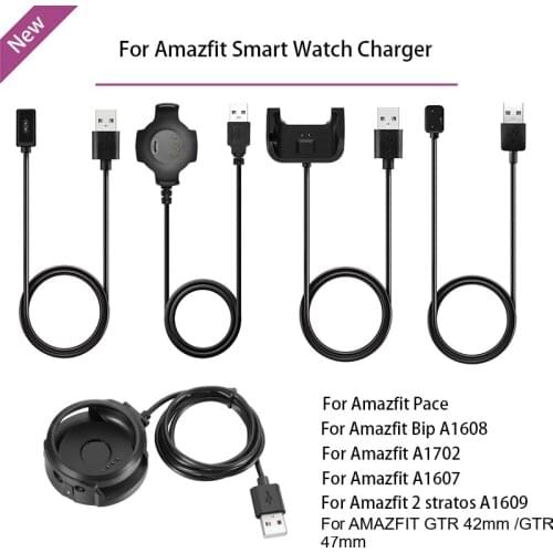 USB Charger Dock Cradle for AMAZFIT Pace/Bip A1608/A1607/A1702/A1712/A1807/A1913/stratos 2/GTR 42mm 47mm Watch Charger