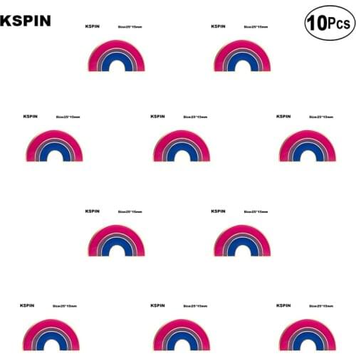 Bisexual Pride Rainbow Shape Badge Lapel Pin Brooches Pins Flag badge Brooch Badges