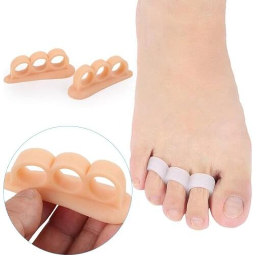1 Pair Silicone Foot Care Gel Bunion Protector Toe Separators Straightener Nail Art Manicure Pedicure Foot Braces Care