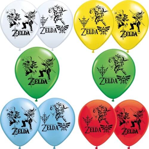 10pcs/lot 12inch Cartoon Game Zeldaes Latex Balloons Fans Theme Birthday Boy Hero Party Decorations Ballons Kids Toys Game Globo