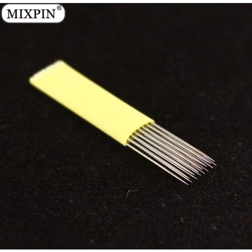 100PCS Microblading Shading Blades Tattoo Needles 15 Pins DOUBLE ROW Microblading Needles 15M1 Fog Brow Needle