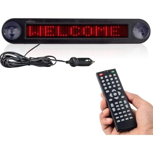 12v Car LED Programmable Message Sign Scrolling Moving Display Board with remote Support the Russian
