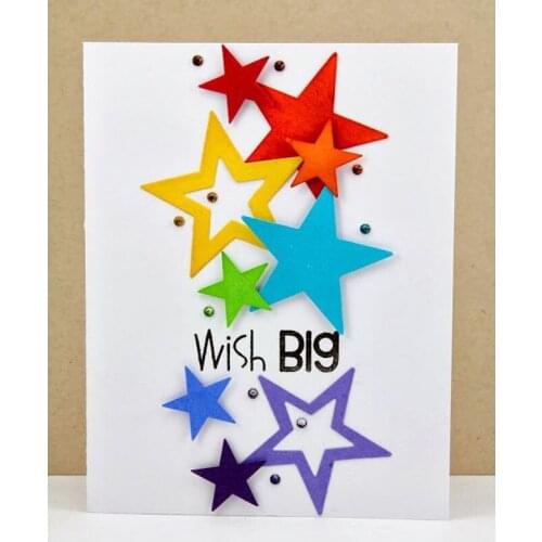 6 sets of 5 stars Set Metal Cutting Dies Stencil for DIY Scrapbooking Photo Album Paper Card Decorative Craft Diecuts