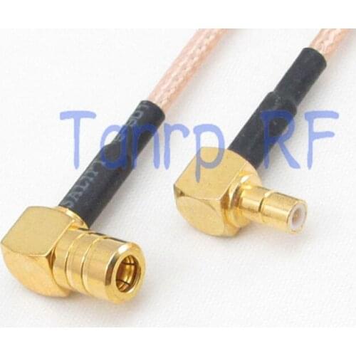6in SMB male plug to SMB female both 2 right angle RF adapter connector 15CM Pigtail coaxial jumper cable RG316 extension cord
