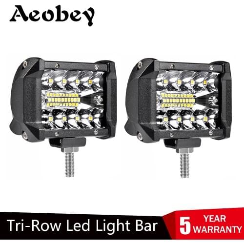 Aeobey 4 Inch 60W Led Light Bars Combo Beam LED Work Light Bar Waterproof For Driving Offroad Boat Car Tractor Truck SUV ATV