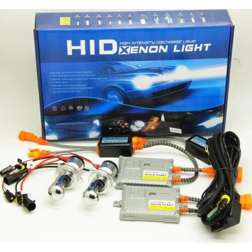 Fast bright BI XENON H4 high low beam H4-3 HID 55W alu body HID H4 Headlight kit