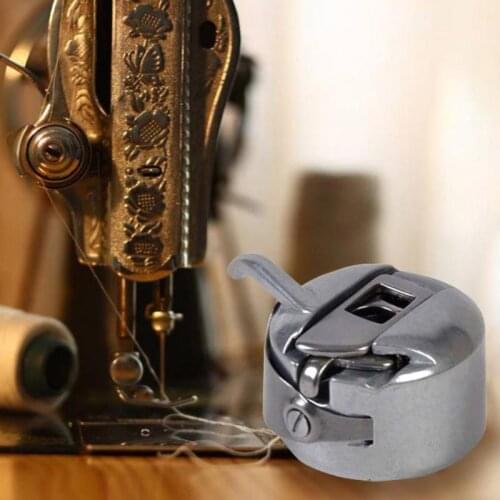 Household Metal Sewing Machine Bobbin Spool Case Silver Sewing Machine Accessories Bobbin Case for Brother Janome Elna Bernina