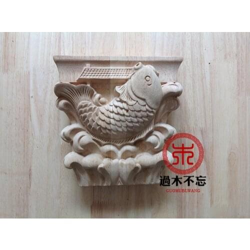 Wood dongyang wood carving column roman column head corbel