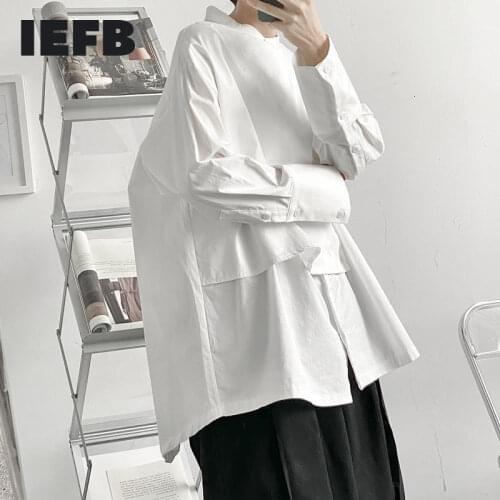 Spring new niche dark art asymmetric irregular loose deconstruction shirt mens and womens sc37 p70