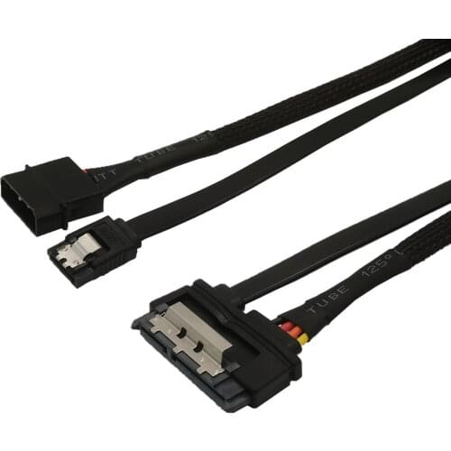 50CM 6Gb/s SATA3 22pin to SATA 7pin +IDE Molex 4Pin Power / Data Combo Cable for PC SATA 3.0 SATAIII 6Gbps Hard Drive Disk,SSD