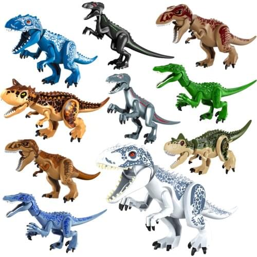 Jurassic Brutal Raptor Building Blocks Compatible With Block Dinosaur Bricks Tyrannosaurus Indominus I-Rex Assemble Toy
