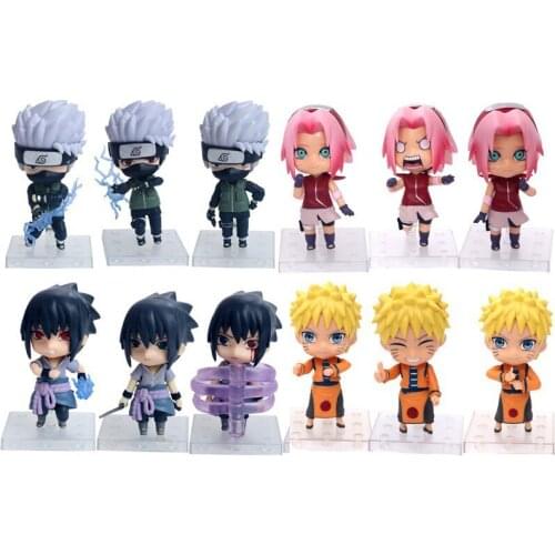 NARUTO Uchiha Sasuke Hatake Kakashi Uzumaki Naruto Haruno Sakura Q version doll Figure ornaments childrens collection toy gift