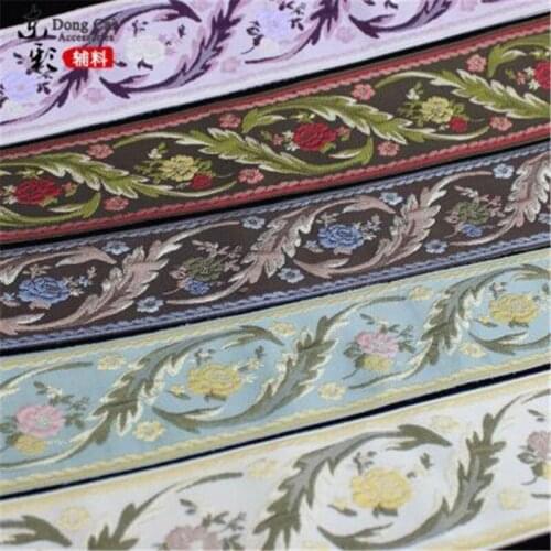 9cm(3.5'') Chinese Rural Pastoral Style Curtain Webbing Accessories Hanfu Clothing Side Skirt Decorative Lace 2yards