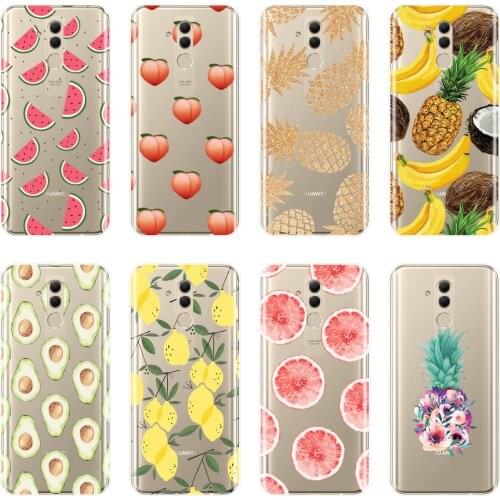 Peach Pineapple Avocado Lemon Back Cover For Huawei Mate 20 10 9 Lite Soft Silicone Case For Huawei Mate 7 8 9 10 Pro Phone Case