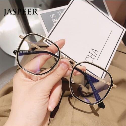 JASPEER Retro Blue Ray Blocking Computer Glasses Women Men Anti Blue Light Eye GlassFashion Eyewear Optical Frames