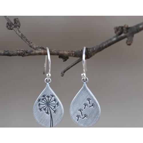 Dandelion Dangle Earrings For Women Female Engagement Wedding Earrings Party Jewelry Statement Drop Earring Gifts