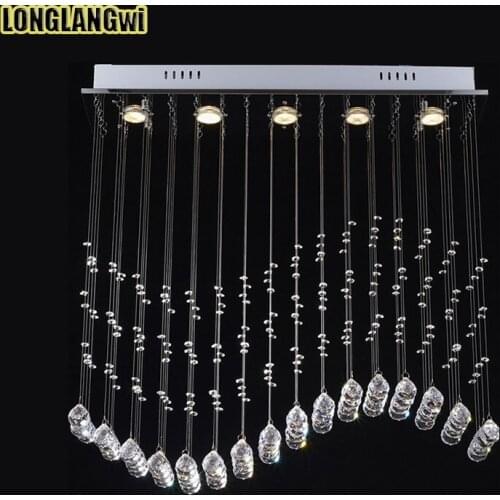 Most Popular Contemporary Modern LED Crystal chandeliers light crystal cutain wave chandelier light