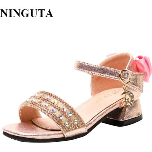 Cute bow crystal sandals for girls toddler sandals Princess shoes