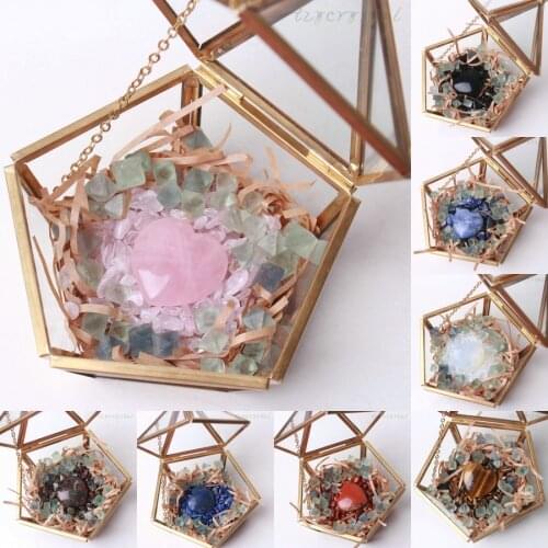 Glass Pentagram Jewelry Box Mixed Degaussing Gem Collection Decoration