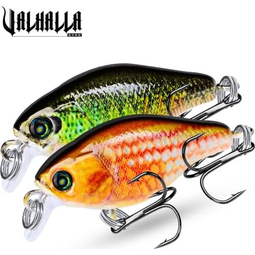 VALHALLA Crankbait 1PC 10 Color Fishing Lure Hard Bait 0.14oz-4g Crank Fishing Bait Fishing 1.77"-4.5cm With 10# Hook Style