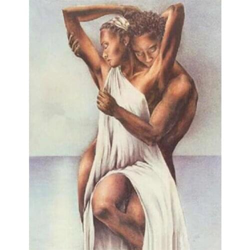 Yujohom DIY Diamond Painting Modern Art Man and Woman Love Cross Stitch Full Square Diamond Embroidery Couple Mosaic Paintings