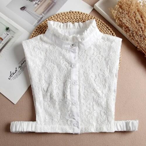 Women Fake Collar Flowers Detachable Collars Fashion Solid Collared Shirt Woman Lapel Blouse Clothes Formal Dress Shirt