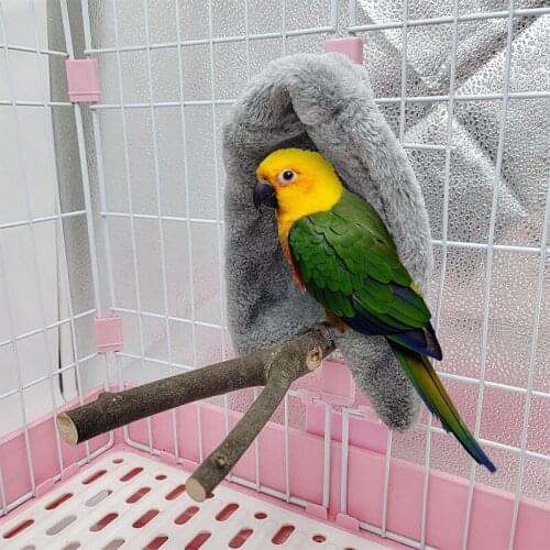 Winter Warm Bird Shawl Nest Corner Parrot Blanket Pet Small Animal Hanging Tent Cage Decoration for Parakeet Cockatiel