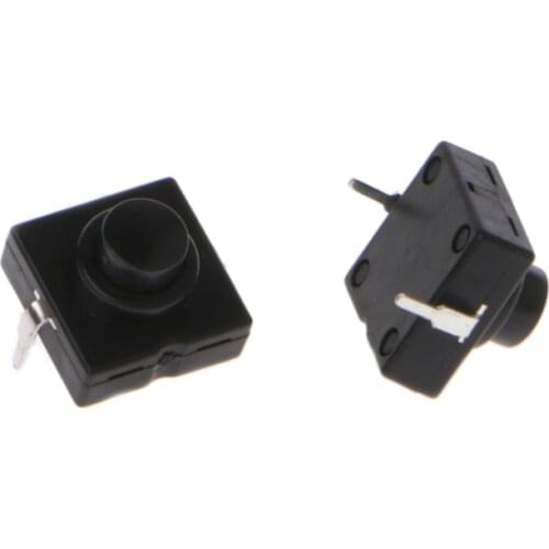 OOTDTY 10PCS Flashlight Button Switch 1A 30V CB-1212-112D 2Pin Ultra-Thin Middle of the feet
