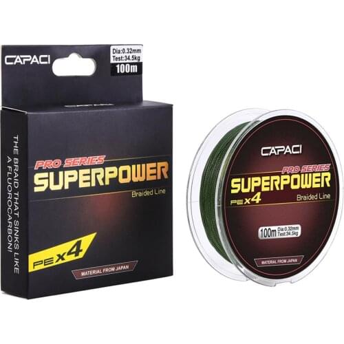 100M 4 strands High-strength Fishing Braided Line 13-118lb Monochrome PE Fishing Line