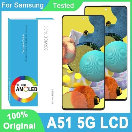 100% Original 6.5'' Super AMOLED Display For Samsung A51 5G A516 A516B A516F Full LCD Touch Screen Digitizer Repair Parts