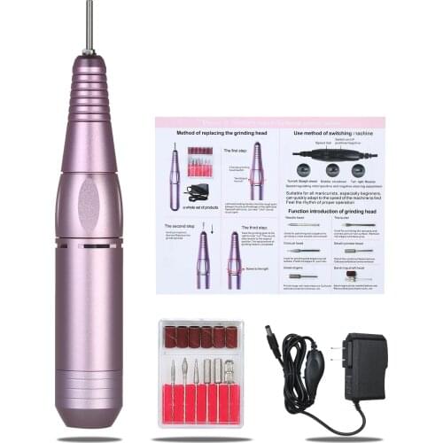 20000 RPM Electric Nail Drill Machine Professional Adjustable Speed Manicure Pedicure Nail File Drill Kit Nail Art Salon Use
